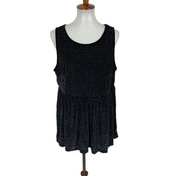 Torrid Tank Top 1X Black Sleeveless Plus Size Casual Everyday Basic - Picture 1 of 6